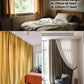 Day Curtain SHEER Snow White Brown Quality Craftsmanship Fine Stitching Hook Ring 6 7 8 9 10 feet