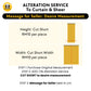 Alteration Listing SERVICE to Curtain & Sheer