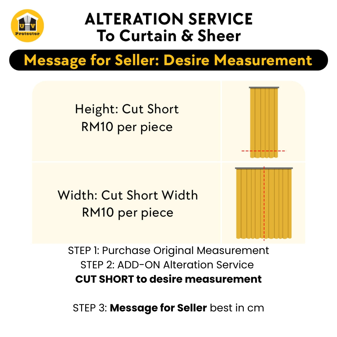 Alteration Listing SERVICE to Curtain & Sheer