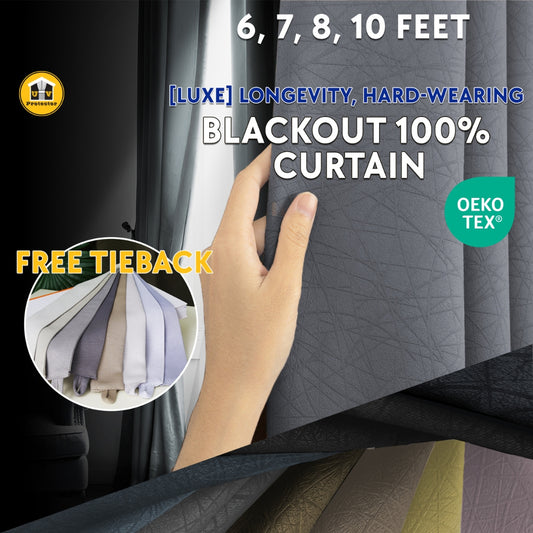 Riverine Nightfall Blackout 99% Curtain Singapore Pleat Upgrade S Hook & Ring