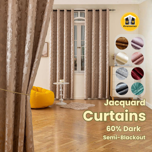 Jacquard Designs Curtain Semi-Blackout 60% Dark Hook Ring