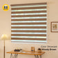 Zebra Blind Roller Blind grey brown gold color 100% Blackout