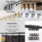 Curtain ROD Telescopic Adjustable Length Single Double Pole Complete Set Accessories Rail Track