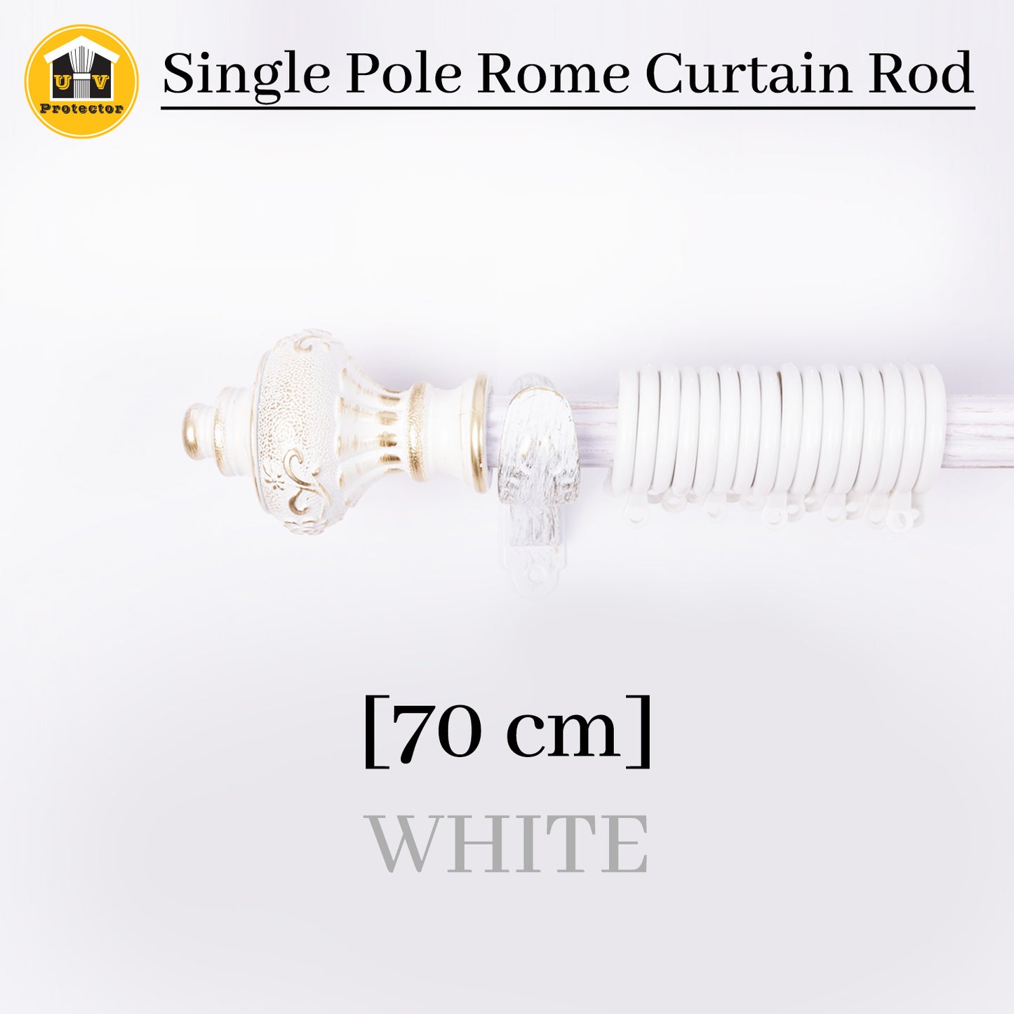 UVP Curtain Single Pole Rome Curtain Rod