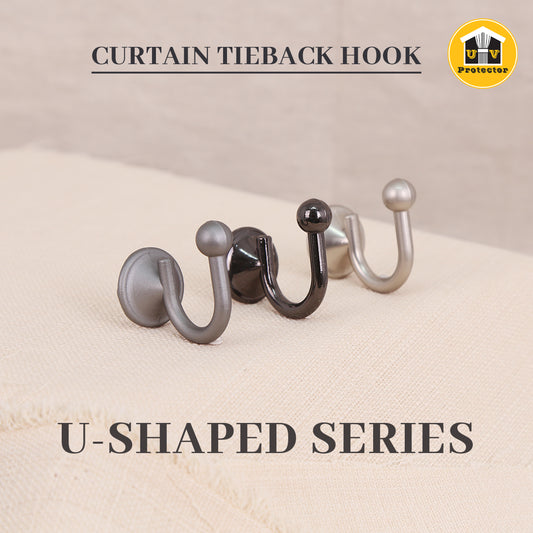 UVP Curtain Tieback Hook U-Shaped (2PCS)