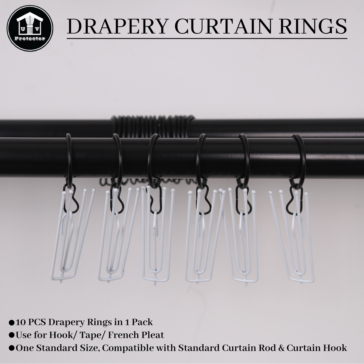 Curtain Protector Set UVP Curtain Drapery Curtain Ring (10 Pcs/Pack) – UV ProtectorMY