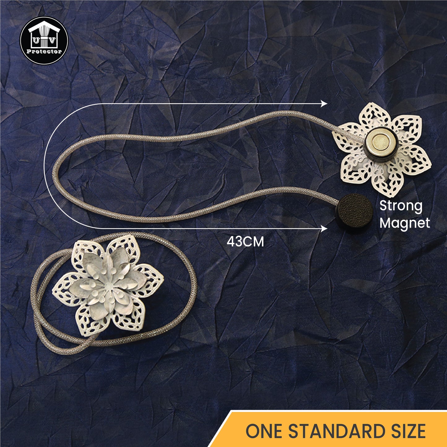 UVP Curtain Magnetic TieBack Flower Blooming Series (2 PCS)